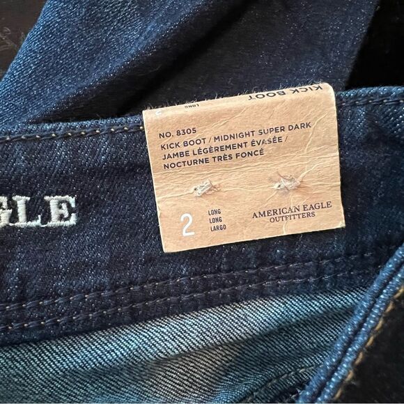 NEW! American eagle dark wash kick boot jeans - Picture 6 of 11